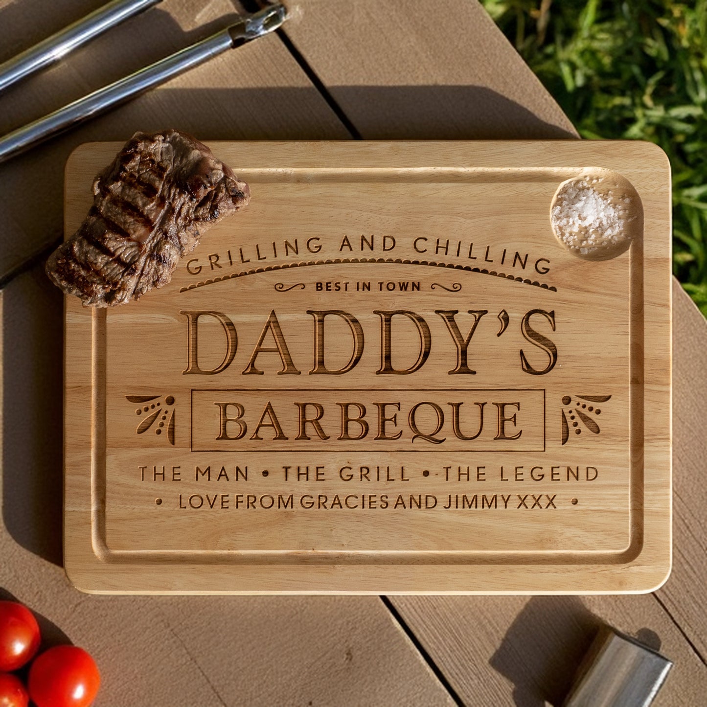 "Dad's BBQ" Chopping Board