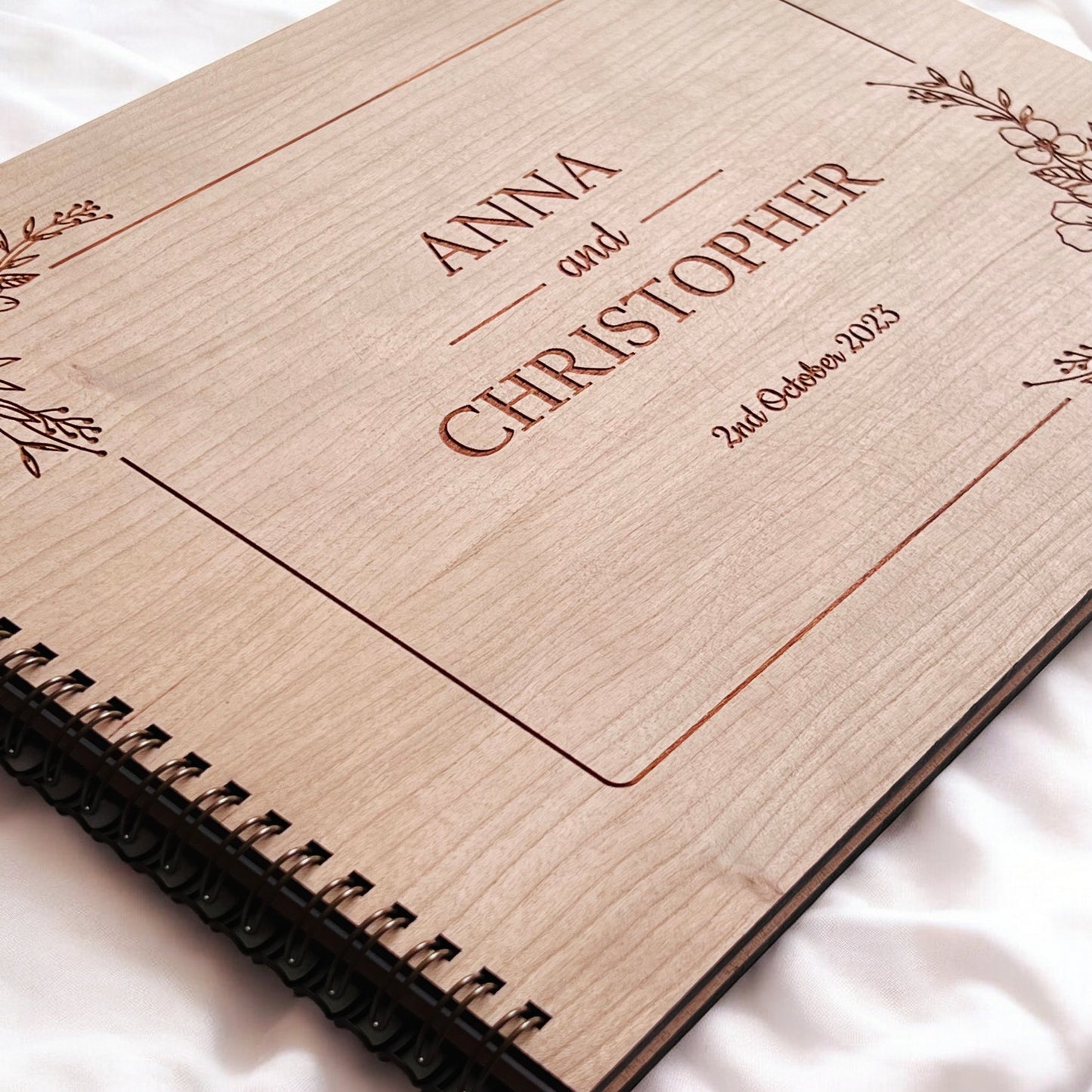 Flower Border Wedding Guestbook