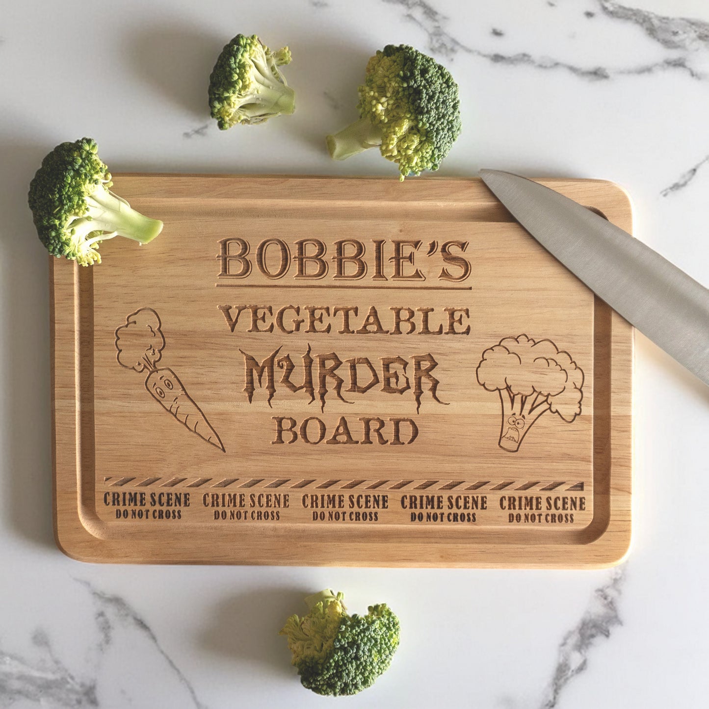 "Vegetable Murder" Chopping Board